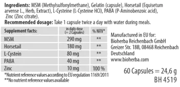 Bioherba Hair, Skin and Nails Essentials За здрава коса, кожа и нокти