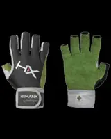HUMANX - Мъжки ръкавици за кросфит 3/4 X3 с накитници