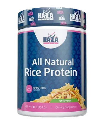 HAYA LABS 100% All Natural Rice Protein Протеин от 100% Органичен Кафяв Ориз - 454 грама, 14 дози