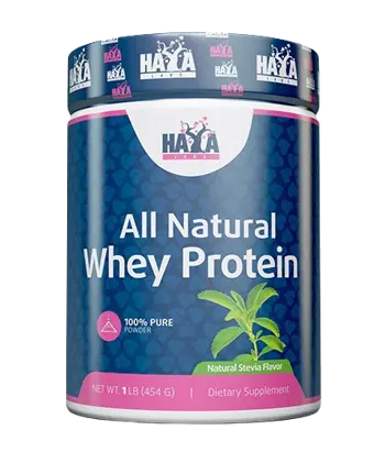 HAYA LABS 100% Pure All Natural Whey Protein (Суроватъчен Протеин) - 454 грама, 14 дози