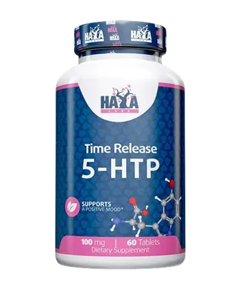HAYA LABS 5-HTP Time Release 100 мг 5-Хидpoĸcитpиптoфaн - 60 таблетки, 60 дози