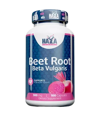 HAYA LABS Beet root Beta Vulgaris 500 мг Корен от Червено Цвекло - 100 капсули, 50 дози