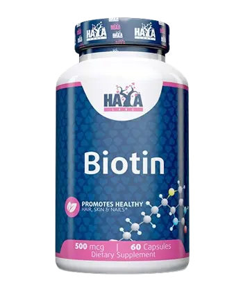HAYA LABS Biotin 500 мкг Биотин - 60 капсули, 60 дози