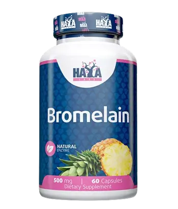 HAYA LABS Bromelain 500 мг Бромелаин - 60 капсули, 60 дози