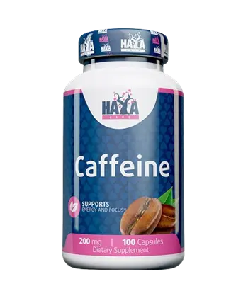 HAYA LABS Caffeine 200 мг Кофеин - 100 капсули, 100 дози
