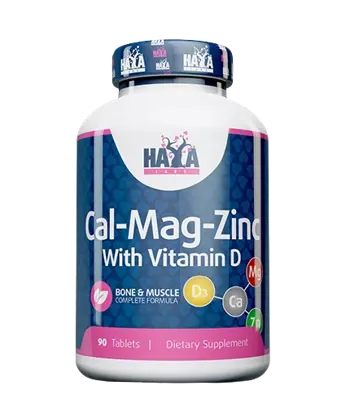 HAYA LABS Calcium Magnesium & Zinc with Vitamin D Kалций, Mагнезий, Цинк и Витамин D - 90 таблетки, 45 дози