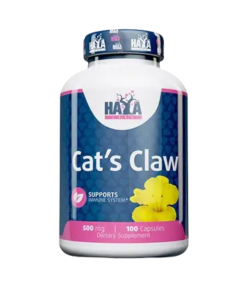 HAYA LABS Cat's Claw 3% 500 мг (Котешки Нокът) - 100 капсули, 50 дози