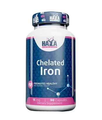 HAYA LABS Chelated Iron 15 мг Желязо - 90 капсули, 90 дози