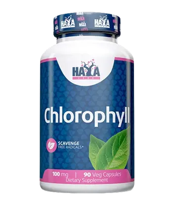 HAYA LABS Chlorophyll 100 мг Xлopoфилът - 90 вег капсули, 90 дози