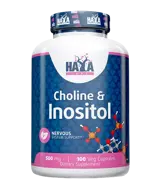 HAYA LABS Choline & Inositol 500 мг Холин и Инозитол - 100 вег капсули, 100 дози