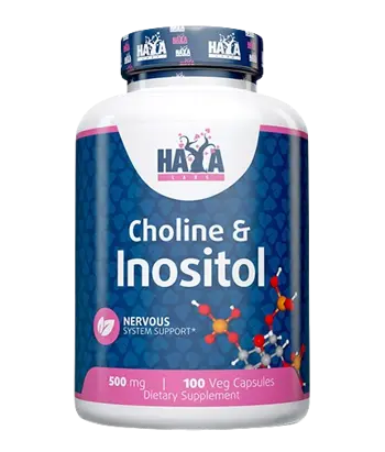 HAYA LABS Choline & Inositol 500 мг Холин и Инозитол - 100 вег капсули, 100 дози