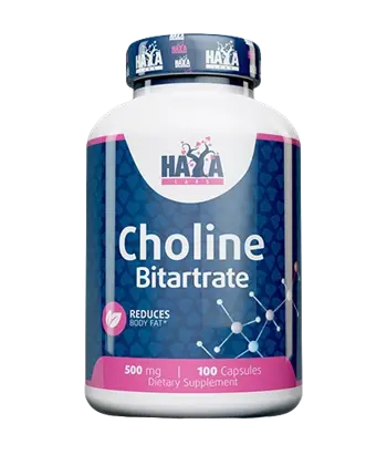 HAYA LABS Choline Bitartrate 500 мг ( Холин Битартрат) - 100 капсули, 100 дози