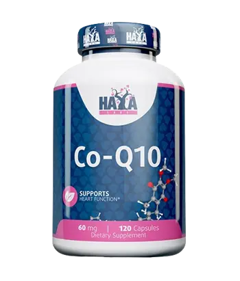 HAYA LABS Coenzyme Co-Q10 60 мг Коензим Q10 Убиквинон - 120 капсули, 60 дози