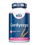 HAYA LABS Cordyceps 500 мг Екстракт от Гъба Кордицепс Синенсис - 60 вег капсули, 30 дози