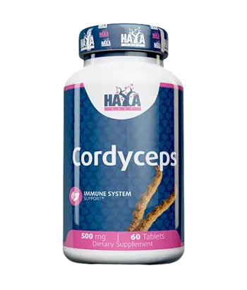 HAYA LABS Cordyceps 500 мг Кордицепс - 60 таблетки, 30 дози