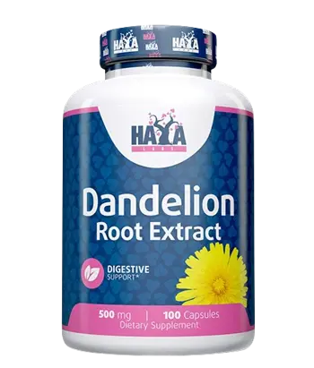 HAYA LABS Dandelion Root Extract (2% Flavonoids) 500 мг Екстракт от Корен на Глухарче - 100 капсули, 100 дози