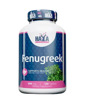 HAYA LABS Fenugreek 600 мг Екстракт От Семена От Сминдух - 120 таблетки, 120 дози