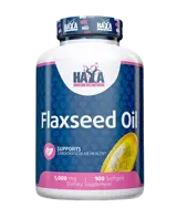 HAYA LABS Flaxseed Oil 1000 мг Ленено Масло - 100 гел капсули, 33 дози