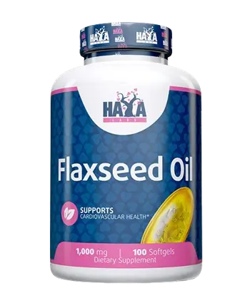 HAYA LABS Flaxseed Oil 1000 мг Ленено Масло - 100 гел капсули, 33 дози