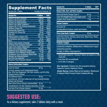 HAYA LABS Food Based Women's Multi Мултивитамини За Жени - 60 таблетки, 30 дози
