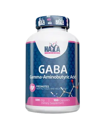 HAYA LABS Gaba 500 мг ГАБА - 100 капсули, 100 дози