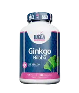 HAYA LABS Ginkgo Biloba 60 мг Гинко Билоба - 120 капсули, 60 дози