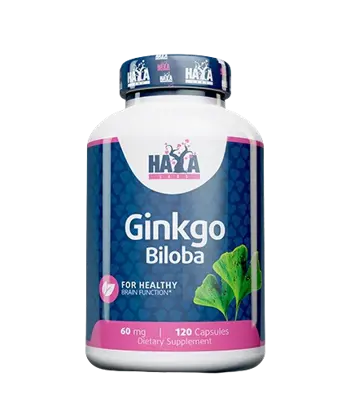 HAYA LABS Ginkgo Biloba 60 мг Гинко Билоба - 120 капсули, 60 дози