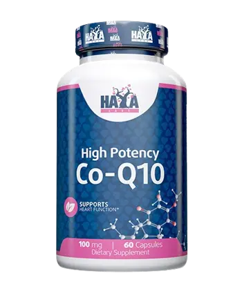 HAYA LABS High Potency Coenzyme Co-Q10 100 мг Коензим Q10 - 60 капсули, 60 дози