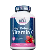 HAYA LABS High Potency Vitamin C 1000 мг with Rose Hips Витамин Ц с  Екстракт От Шипки - 100 таблетки, 100 дози