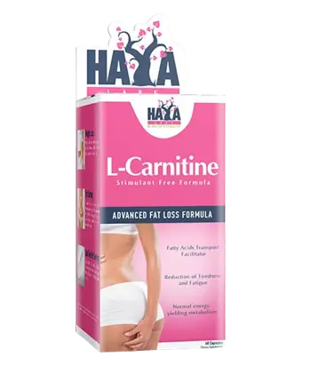 HAYA LABS L-Carnitine 250 мг Л-Карнитин - 60 капсули, 60 дози