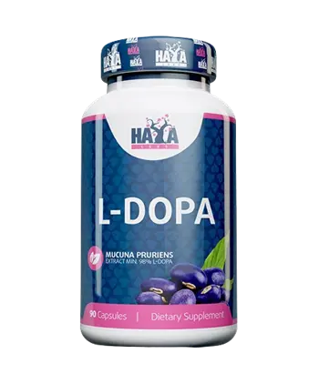 HAYA LABS L-DOPA /Mucuna Pruriens Extract 120 мг Екстракт От Мукуна Пруриенс 98% L-Допа - 90 капсули, 45 дози