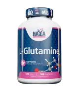 HAYA LABS L-Glutamine 500 мг Л-Глутамин - 100 капсули, 100 дози