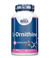 HAYA LABS L-Ornithine 500 мг Л-Орнитин - 60 капсули, 60 дози