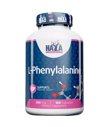 HAYA LABS L-Phenylalanine 500 мг L-Фенилаланин - 100 капсули, 100 дози