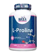 HAYA LABS L-Proline 1000 мг L-Пролин - 100 капсули, 50 дози