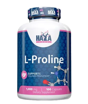 HAYA LABS L-Proline 1000 мг L-Пролин - 100 капсули, 50 дози