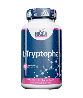 HAYA LABS L-Tryptophan 500 мг Л-Триптофан - 60 капсули, 30 дози