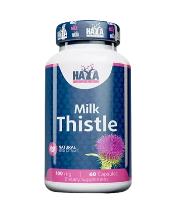 HAYA LABS Milk Thistle 100 мг Екстракт От Бял Трън - 60 капсули, 60 дози