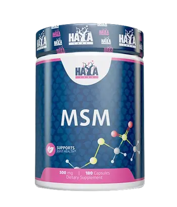 HAYA LABS MSM 500 мг Метилсулфонилметан - 180 капсули, 90 дози