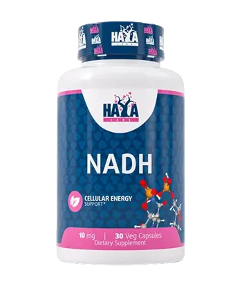 HAYA LABS NADH 10 мг Редуциран ß-Никотинамид Аденин Динуклеотид - 30 вег капсули, 30 дози
