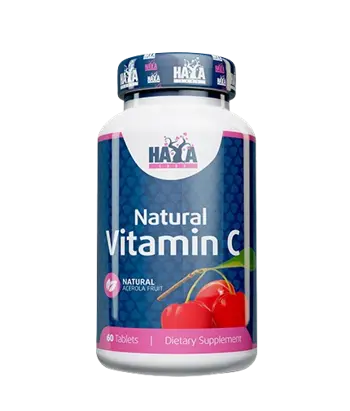 HAYA LABS Natural Vitamin C from Acerola Fruit 125 мг Натурално Витамин С от Ацерола - 60 таблетки, 60 дози