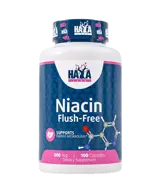 HAYA LABS Niacin / Flush-Free / 500 мг Витамин B3 Ниацин - 100 капсули, 100 дози