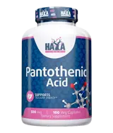 HAYA LABS Pantothenic Acid 500 мг Пантотенова киселина - 100 вег капсули, 100 дози
