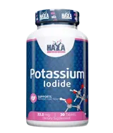HAYA LABS Potassium Iodide 32.5 мг Калиевият Йодид - 30 таблетки, 30 дози
