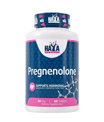 HAYA LABS Pregnenolone 50 мг Прегненолон - 60 таблетки, 60 дози