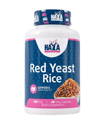 HAYA LABS Red Yeast Rice 600 мг Екстракт от Червен Ориз - 60 вег капсули, 60 дози