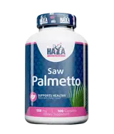 HAYA LABS Saw Palmetto 550 мг Cao Πaлмeтo - 100 капсули, 50 дози