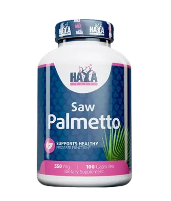 HAYA LABS Saw Palmetto 550 мг Cao Πaлмeтo - 100 капсули, 50 дози
