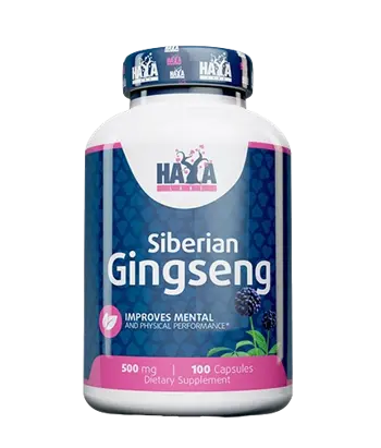 HAYA LABS Siberian Ginseng 500 мг Екстракт От Сибирски Женшен -  100 капсули, 100 дози