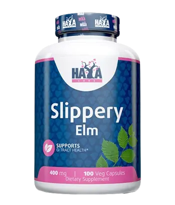 HAYA LABS Slippery Elm 400 мг Екстракт от Червен Бряст - 100 вег капсули, 50 дози